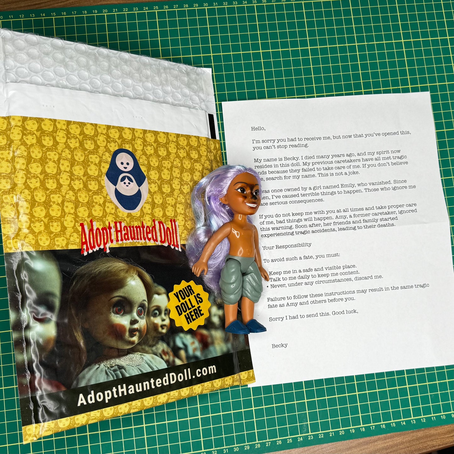 Adopt Haunted Doll Prank Package