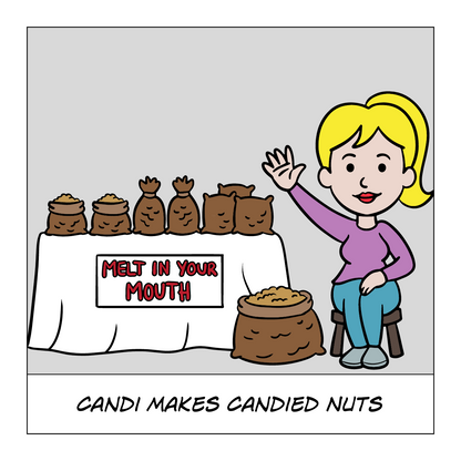 Candi's Nuts: Come in the morning each day - Interior Page 1